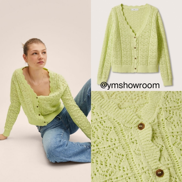 Mango Sweaters - MANGO Openwork cardigan/top set